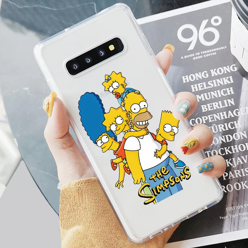 Мягкий прозрачный чехол из ТПУ для телефона Homer J.Simpson Веселый Чехол Samsung S6 S7 Edeg S8 S9