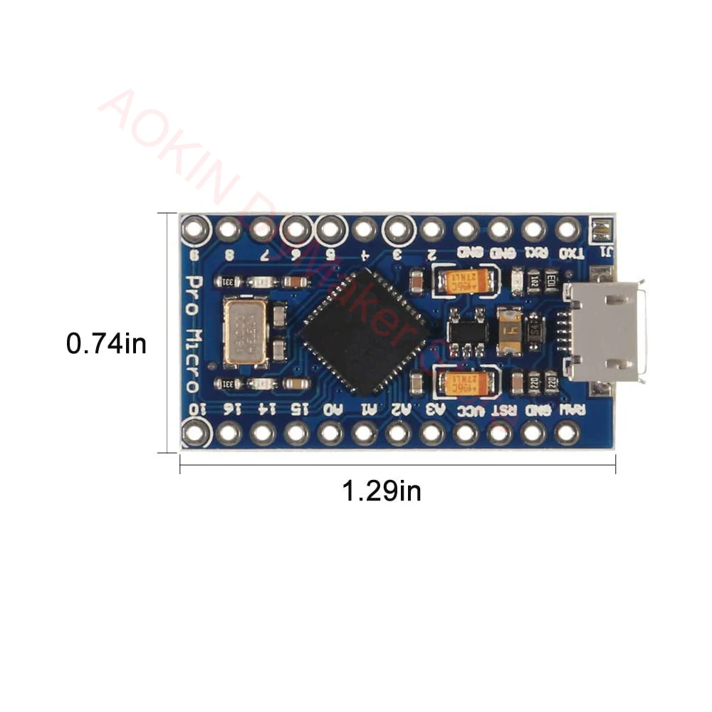 Макетная плата для Arduino Pro Micro Atmega32U4 5 в 16 МГц загрузочное устройство IDE USB с