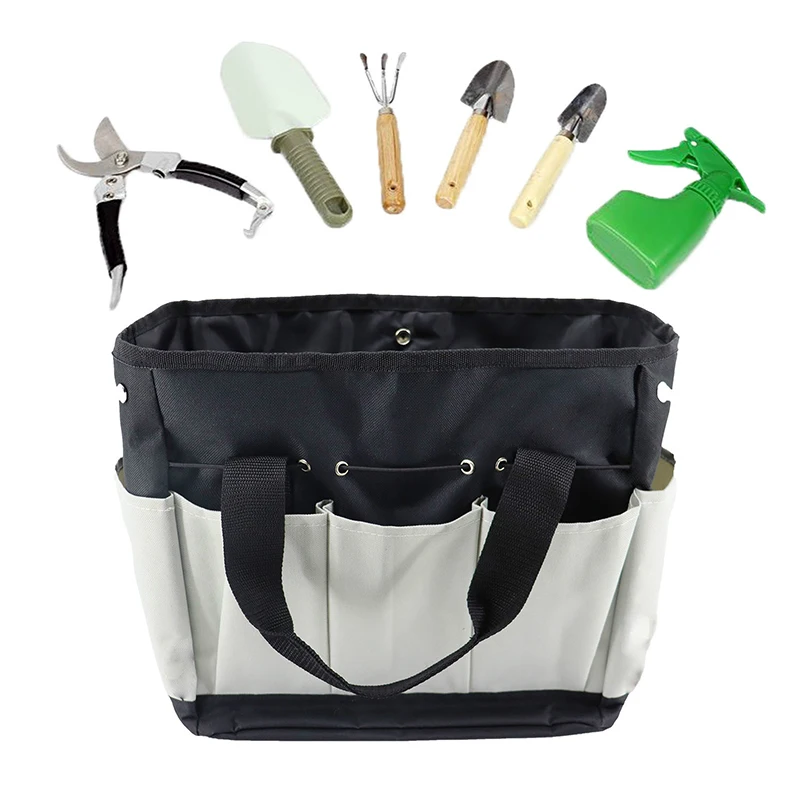 

Garden Tote Heavy Duty Tool Organizer Oxford Cloth Multi Pockets Plant Tools Holder Bag for Outdoor