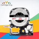 24 мм для печати ярлыков красный на белом SS24RW LC-6WRN этикеточная лента для Epson King Джим LW-700 LW-700 LW-900P LW-1000P этикетка наклейка