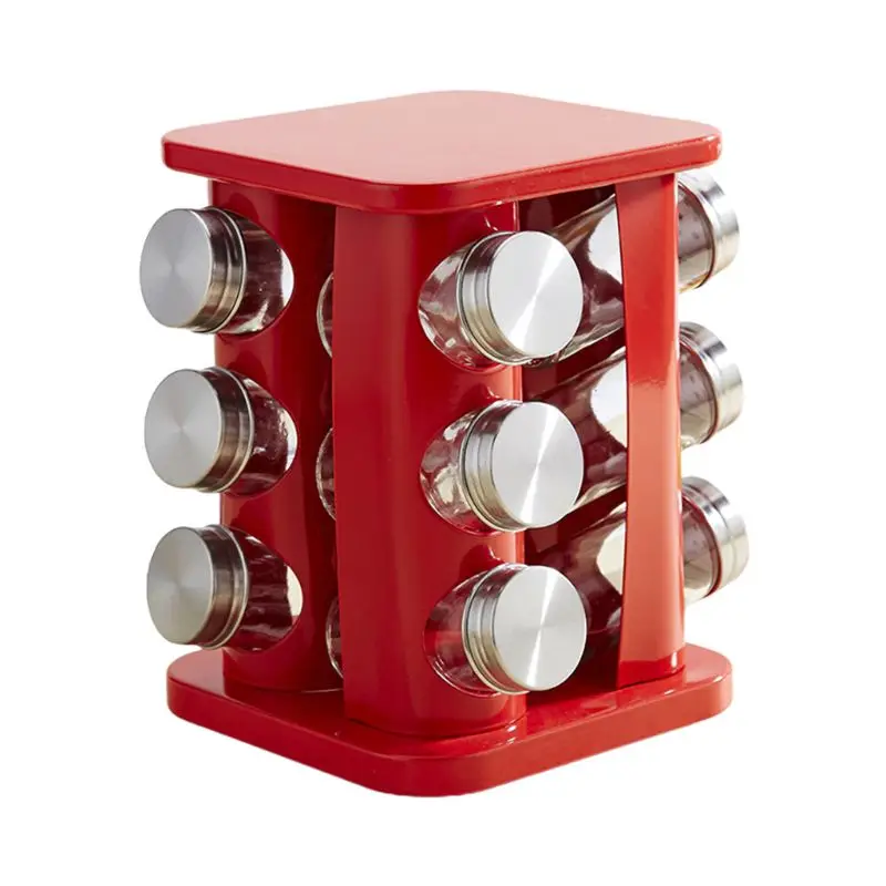 6/12 шт. поворота основы Приправа бутылки для специй баночки шкафа прочный