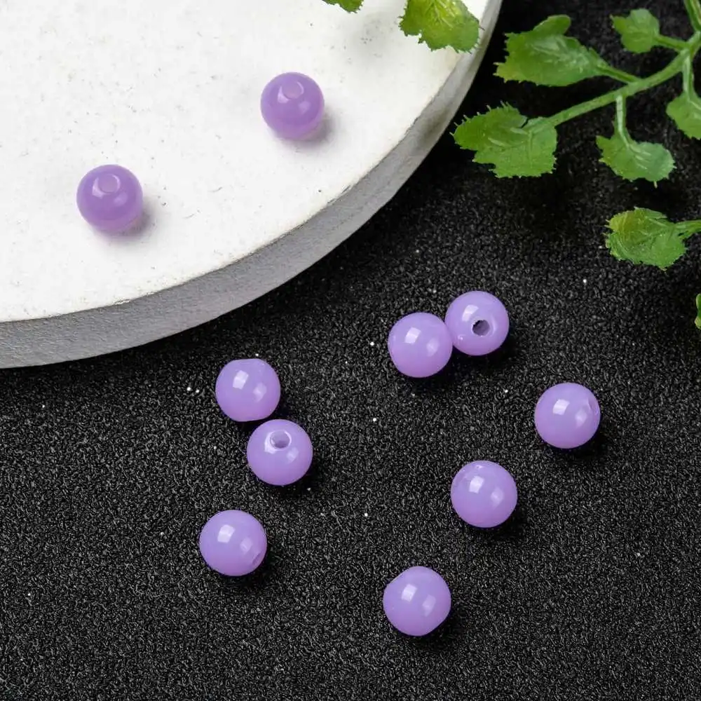 Флуоресцентные акриловые бусины 6/8 мм 500 г шарики россыпью бусины-разделители