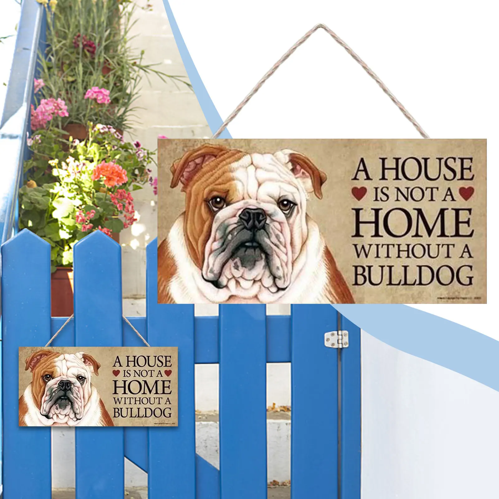 

Подвесная бирка для домашних животных, дом не дома, без бульдога, подарок для любителей собак