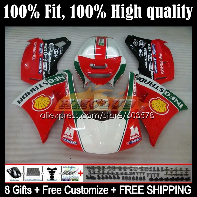 

Injection For DUCATI 748 853 916 996 998 S R 1994 1995 1996 1997 1998 111CL.92 748S 996R 998R 99 00 01 02 Fairings red yellow