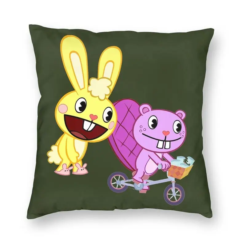 

Happy Tree Friends Cartoon Modern Throw Pillow Cover Decoracion Salon Case Comedy Movie Cushion