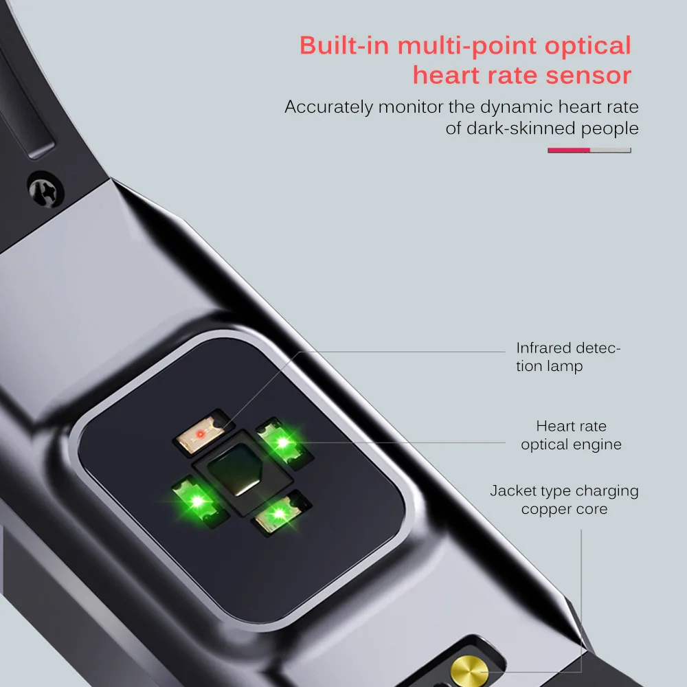 Умные часы интеллигентая (ый) Водонепроницаемый сна мониторинга сердечного