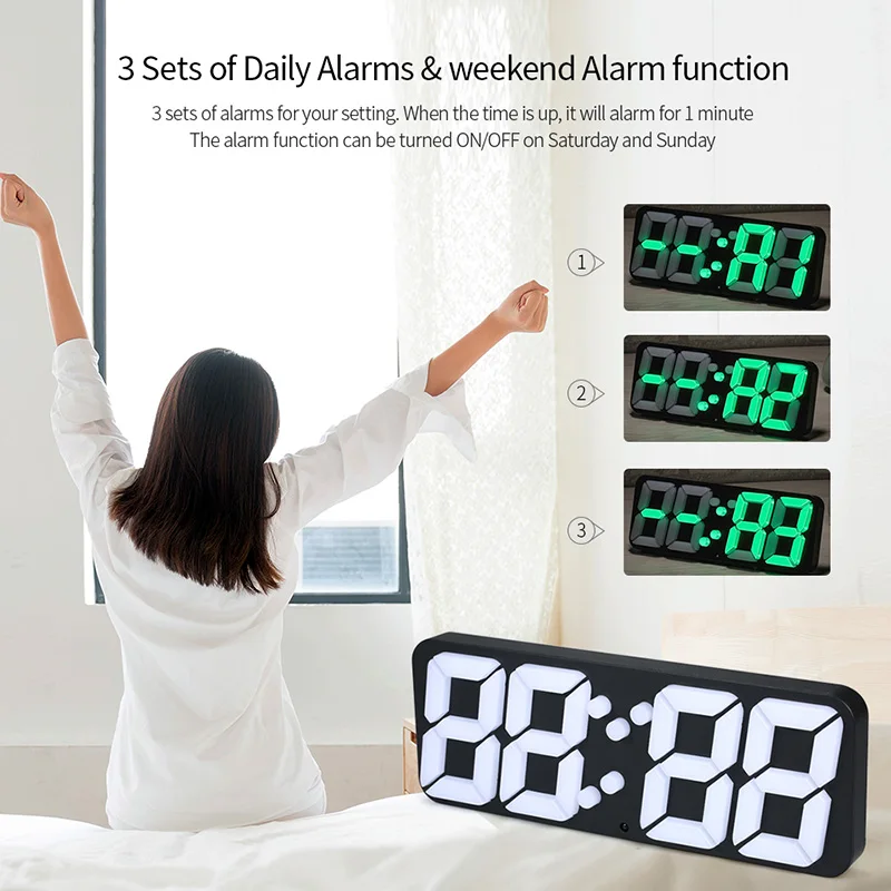 3D беспроводной цифровой будильник USB светодиодный Будильник термометр