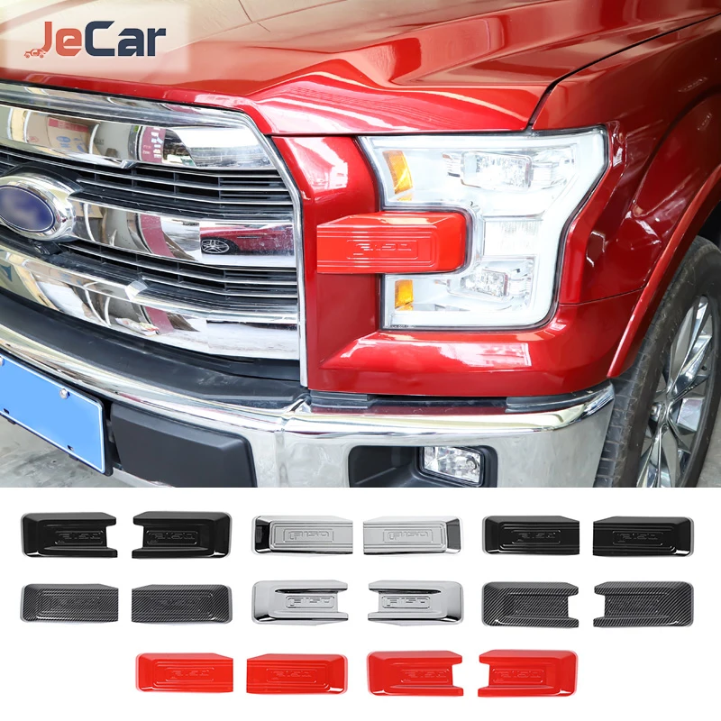 

Противотумансветильник фара на переднюю фару автомобиля из АБС-пластика, декоративная крышка фары, наклейка для Ford F150 2015 +, автомобильные вн...