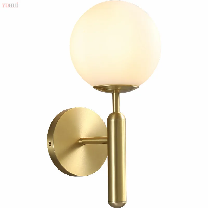 Декоративный светодиодный настенный светильник s Скандинавское стекло шар Wandlamp