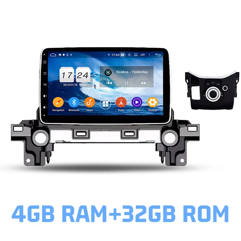 Ips DSP Android 9,0 4 Гб 64 Гб ПЗУ 8 ядерный автомобильный dvd-плеер Wifi 4G Bluetooth 4,2 радио gps карта для Mazda ATENZA CX-5 CX5 - Цвет: 4GB RAM and 32GB ROM