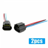 2pcs plug terminal wire connector terminal line for h13 9008 female socket headlight socket led plug wire harness adapter
