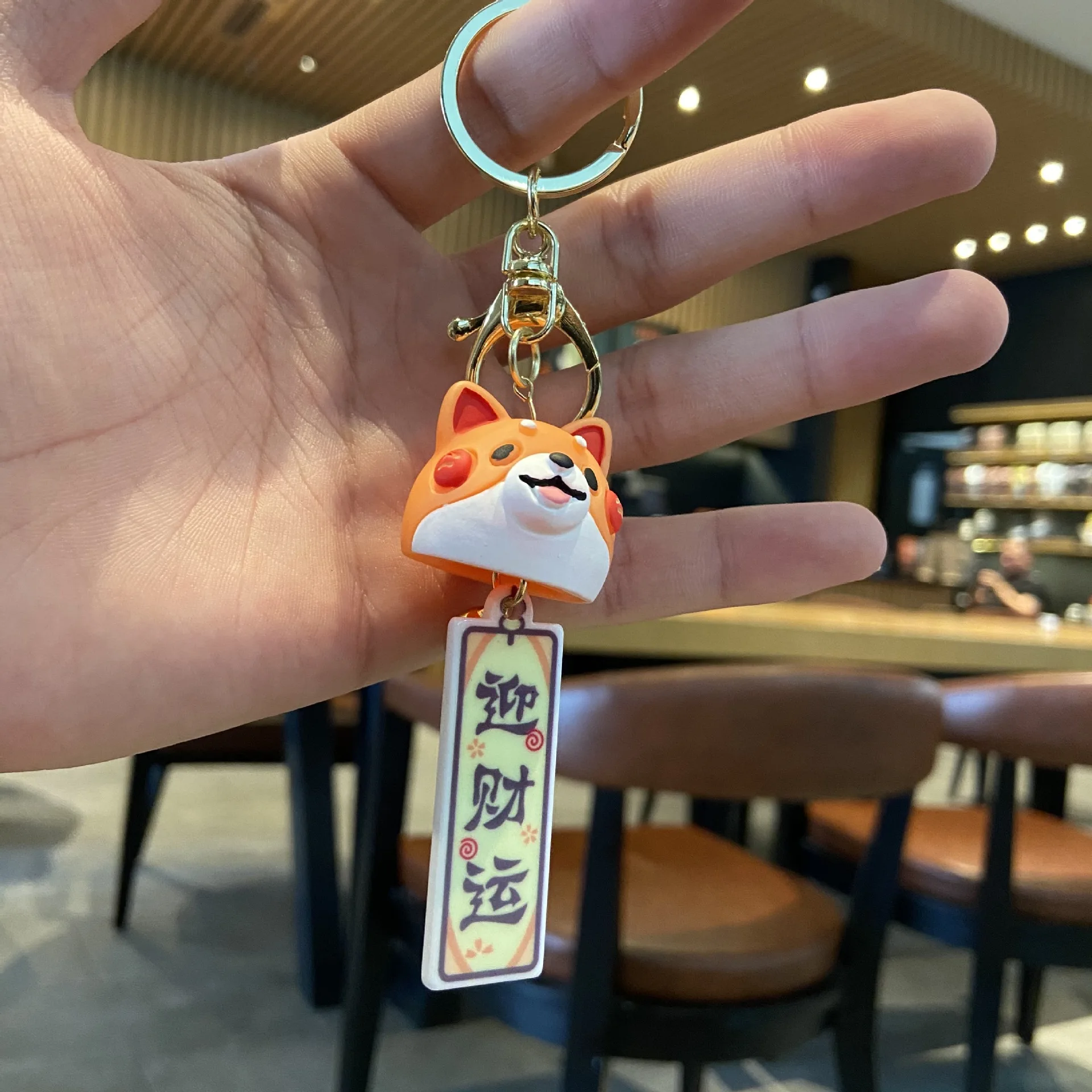 

Creative Cartoon Animals Keychain Cute Cat Dog Doll Backpack Decoration Bag Accessories Car Key Bell Keyring Hot Sale New