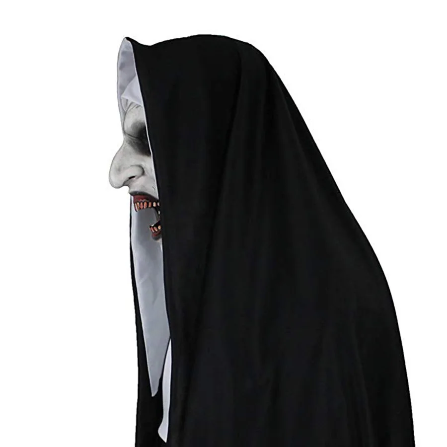 Nun латексная маска для косплея валак страшный Ужас маски головной платок полный шлем Хэллоуин вечерние реквизит