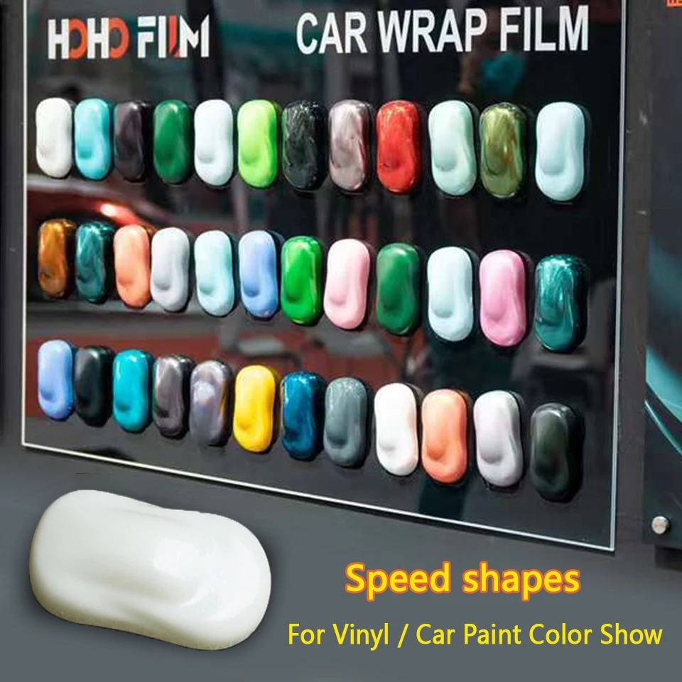 100pcs Car Wrap Vinyl Colour Chart Show Tool Mini Car Shape Model Speed Shapes For Vinyl Film/Automotive Custom Paint Show MO-A9