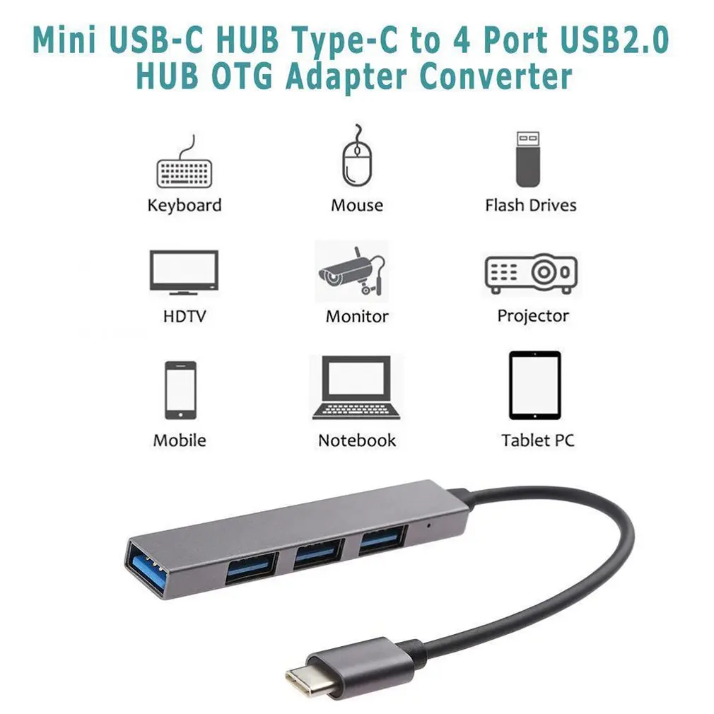 4 USB 3 1 к USB-C адаптер Type-C концентратор для Macbook Pro мобильного телефона ноутбука |