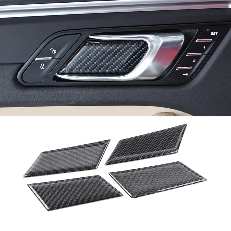 

Carbon Fiber Car Inner Door Bowl Sticker For Porsche Little Cayenne Macan Car Accessories Interior