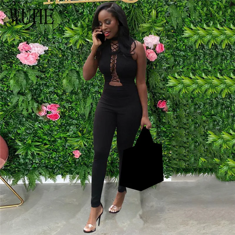 

YEYA повязки с перекрестной шнуровкой; Комбинезоны без рукавов топы с открытыми плечами о-образной горловиной посылка хип с низким вырезом на...