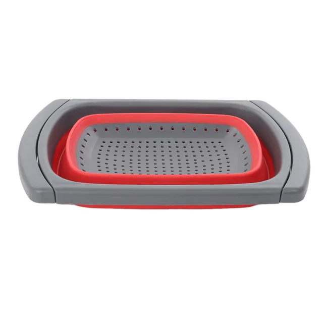 Складная Силиконовая Выдвижная дуршлаг для кухни на раковину сетка чаши сливной