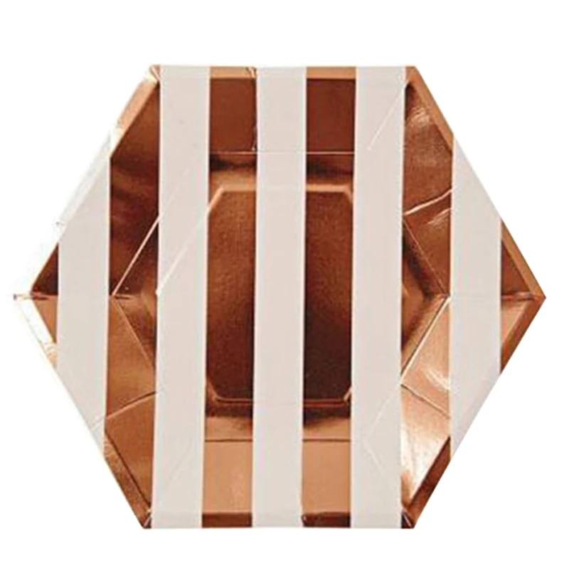 Вечерние принадлежности из розового золота одноразовая посуда бокал для