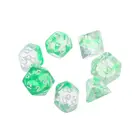 7 шт. прозрачные двусторонние игральные кости D4 D6 D8 D10 D12 D20 подземелья и дракон D  D ролевая игра поли Настольный набор