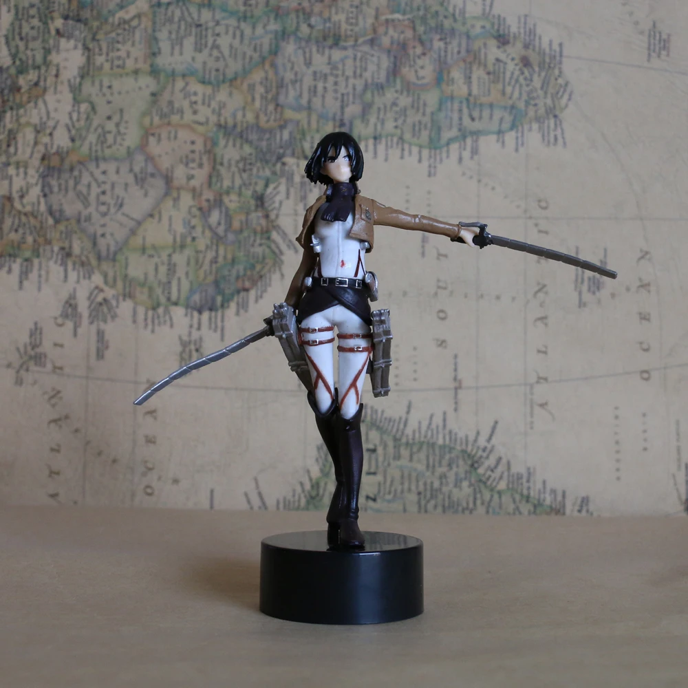Vogue Mikasa Ackerman с мечами боевой костюм хаджим исаяма комикс аниме атака на модели