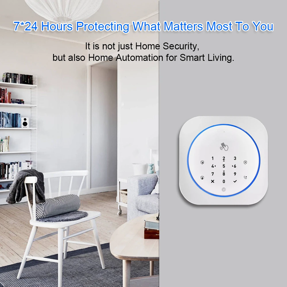 Беспроводная GSM сигнализация 433 МГц домашняя охранная с поддержкой iOS и Android