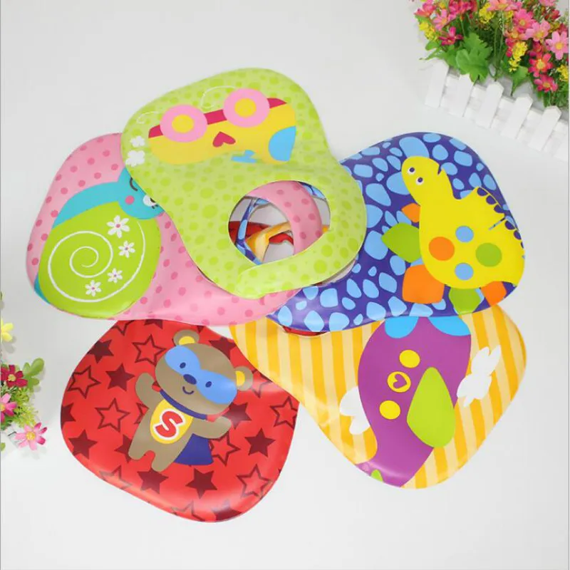 

Cartoon Cute Animal Baby Bibs Printed Removable Pocket Bibs Infant EVA Bib Burp Newborn Clothes Accessories