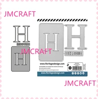 jmcraft 2021 cards with english letter h 8 metal cutting dies diy scrapbook handmade paper craft metal steel template dies