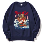 Японская уличная модель, мужская одежда с вкусным рисунком рамен, спортивные костюмы, винтажная забавная толстовка, высококачественный спортивный костюм