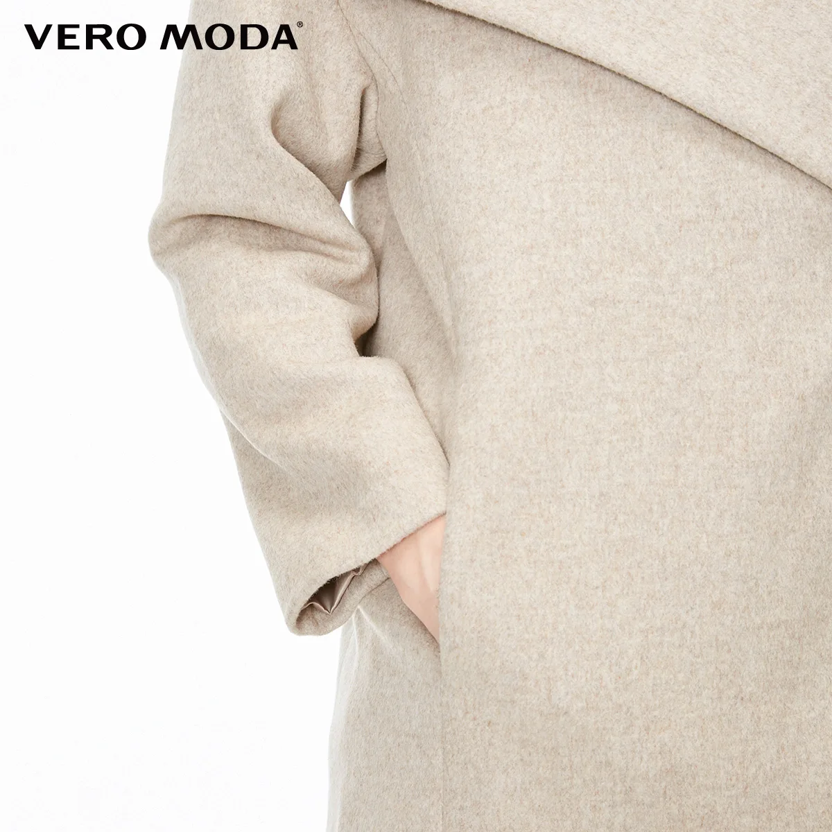 Vero Moda Свободное пальто из 61.3% шерсти с отворотом | 318327558 Женская одежда