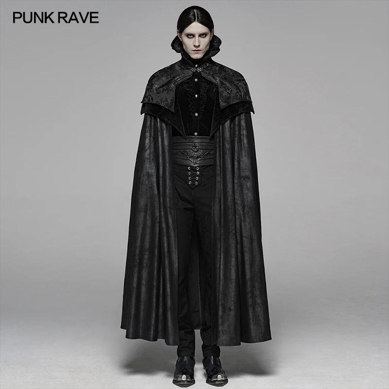 

Noble Gothic Cloak WY1079 Punk Rave Fashion Men's Cape Jacket Coat