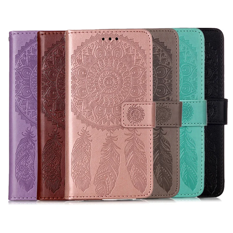 

Dream Catcher Embossing Leather Cases For Samsung Galaxy A40 A41 A50 A51 A70 A71 A80 A90 Flip Wallet Case Cover With Hand Rope