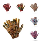 3d Перчатки С Рисунком Тигра утолщенные женские мужские теплые Стрейчевые зимние лыжные зимние рыболовные велосипедные спортивные перчатки