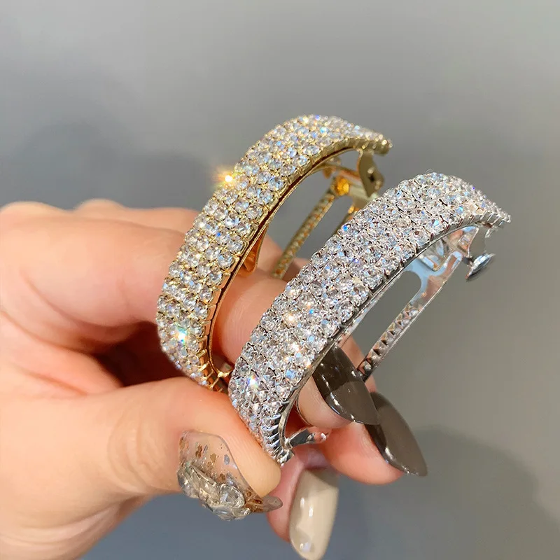 Новинка модная Изысканная блестящая заколка для волос с кристаллами Стразы