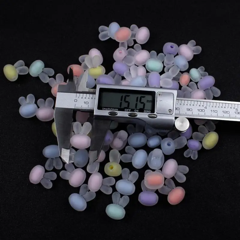 Cute Cartoon Frosted Animal Rabbit Head Shape Loose Spacer Acrylic Beads for Jewelry Making Handmade Bracelets Accessories |