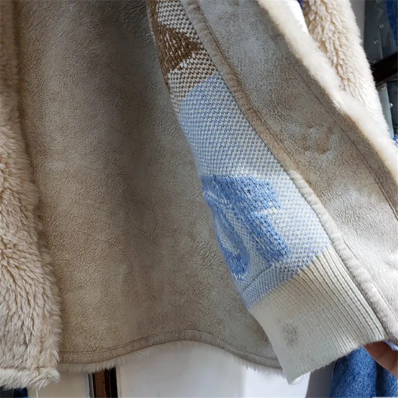 

Winter New Faux Fur Jacket Women Fashion Splice Oversized V-Neck Long Sleeve Thick Warm Plush Coat Lady Ropa De Mujer 2020 Z885