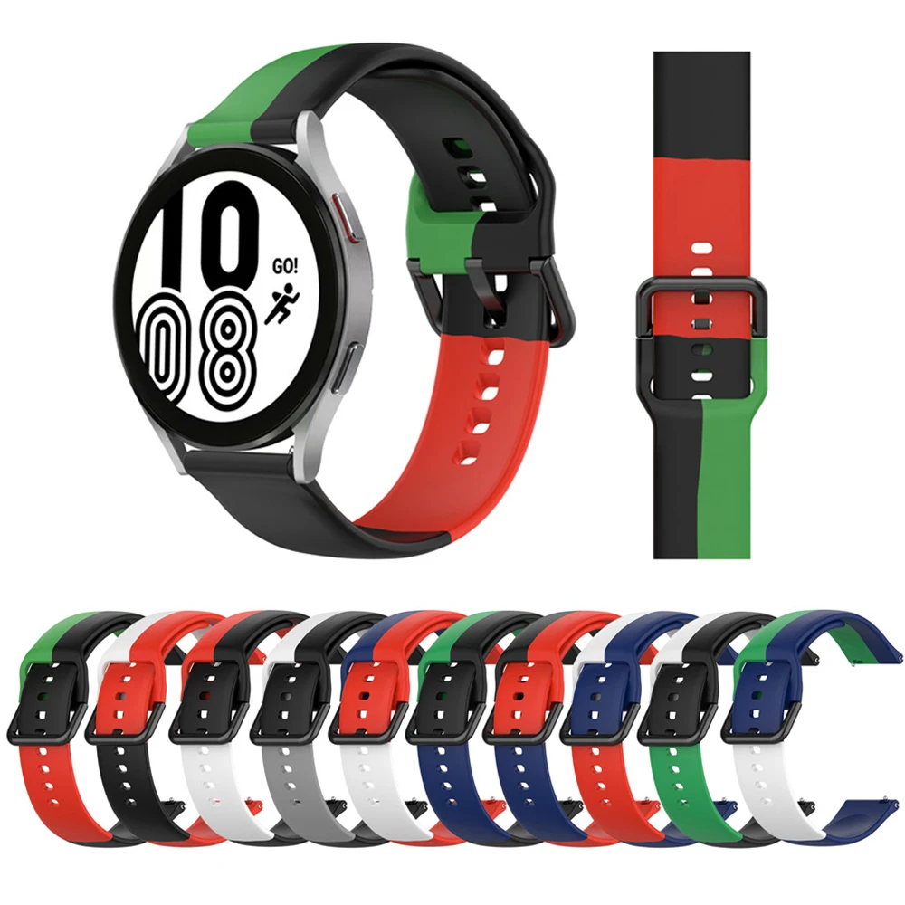 

Ремешок силиконовый для Samsung Galaxy Watch 4 classic, спортивный браслет для смарт-часов, 44 мм 40 мм, 20 мм 46 мм 42 мм