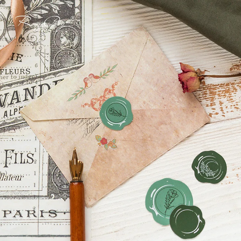 30 шт./компл. винтажная наклейка с уплотнением s Наклейка рисунком огня конверт