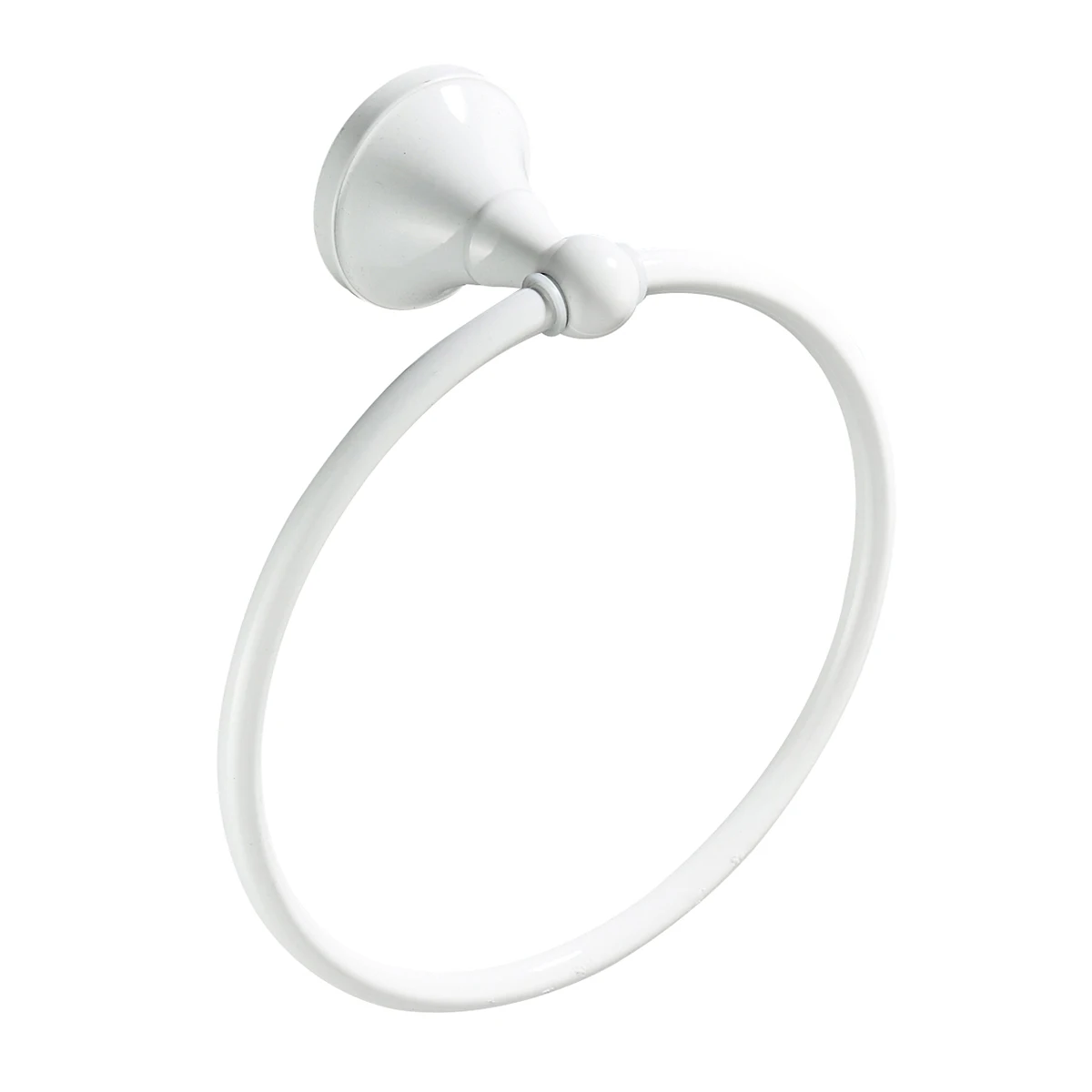White Round Towel Ring Bathroom Antique Brushed Old Rack Hanging | Rings
