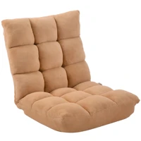 fabric upholstered folding lazy sofa chair adjustable floor sofa chair yellow