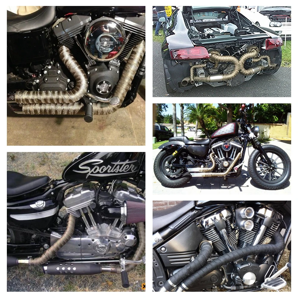 197 ''x 2'' мотоциклы Cafe Racer 1600F глушитель изоляция выхлопной трубы