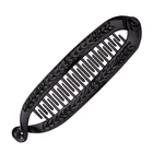 Заколка-банан в форме рыбы, черная заколка со стразами, заколки для волос для женщин, аксессуары, модная шпилька для волос, зажим для волос, женский головной убор, подарки