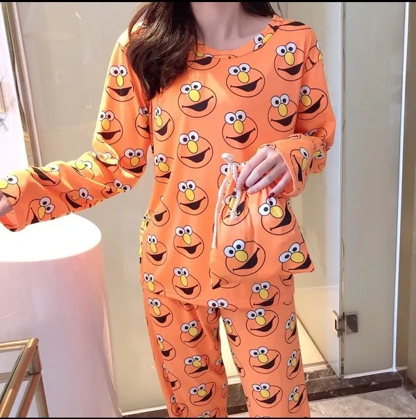 Женские хлопковые пижамы с принтом Микки Мауса домашняя одежда маленьким котом