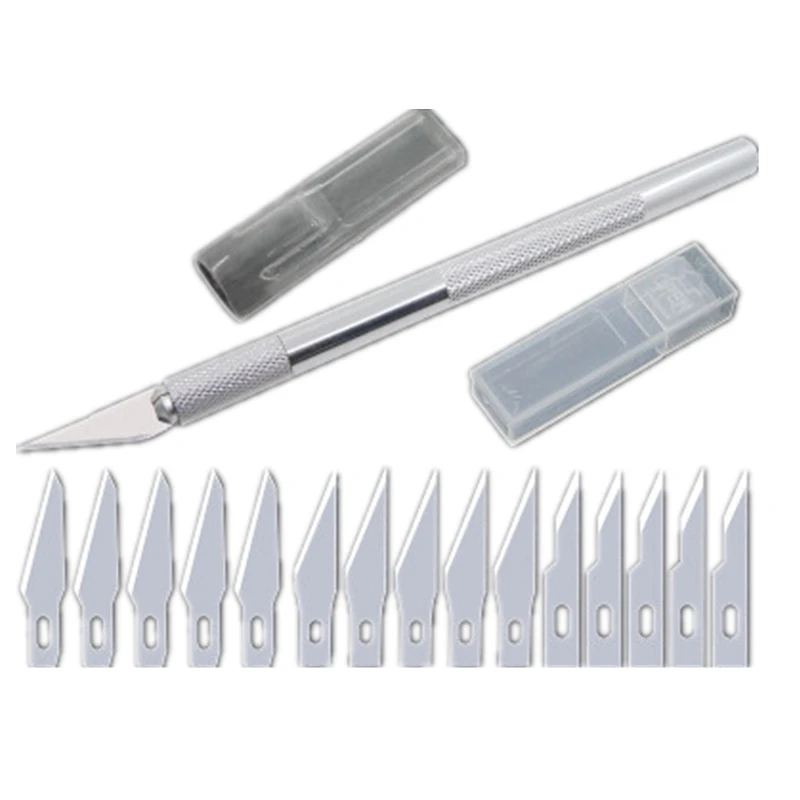 Желтый красный серебристый 15 лезвий сделай сам нож для резьбы трафарет забивание