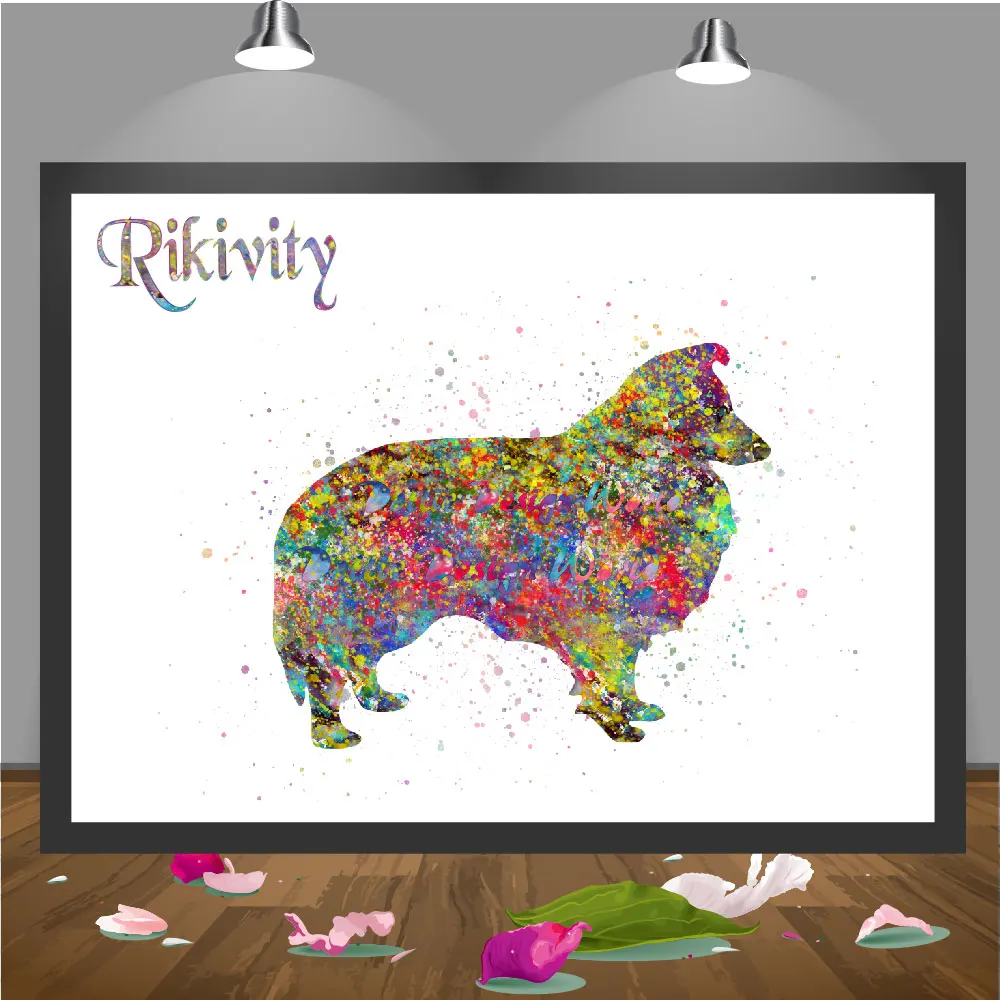 Рисунок на холсте Rikivity Sheltie Dog картина стену с изображением собаки украшение для
