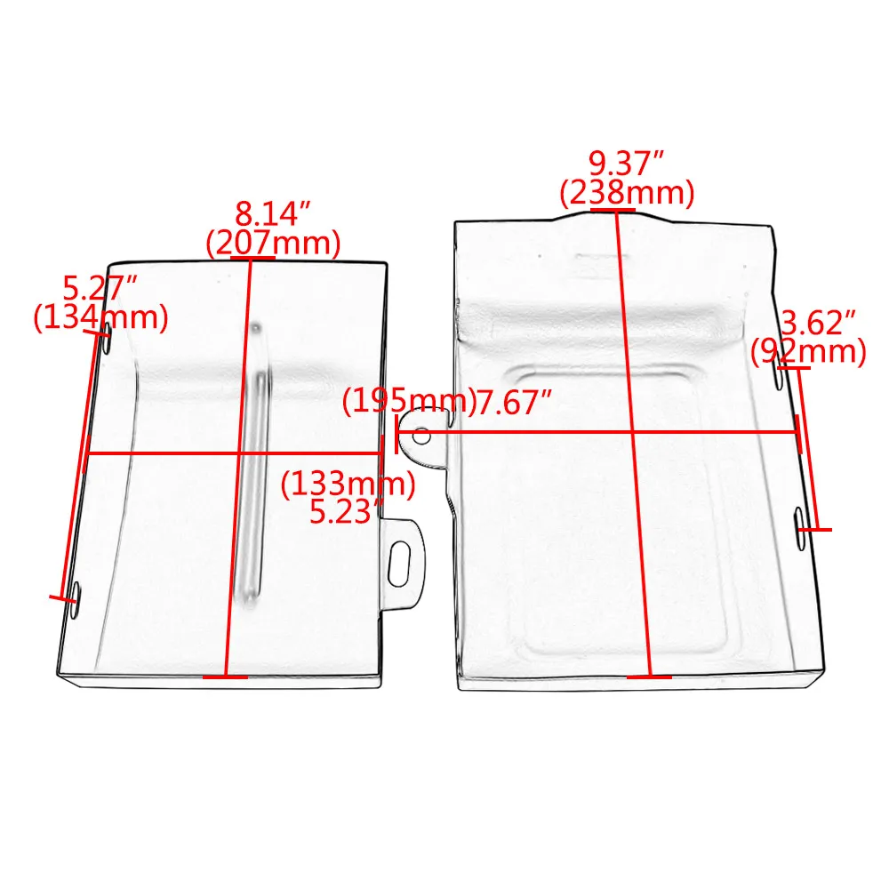 

Motorcycle Battery Panel Cover Kit Battery Cover Guard Fairing For Harley Dyna FLD FXDF FXDC FXDB FXDL FXDLS FXDWG 2012 - 2017