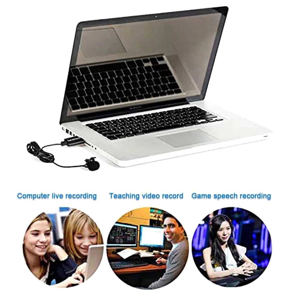 

Saramonic SR-ULM10 / ULM10L USB Lavalier Micrphone for PC&MAC, 2M/6M USB-A Laptop Desktop Computer Lapel Microphone