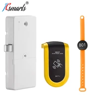 zinc alloy cabinet locker electric lock with wristband id key card for swimming pool