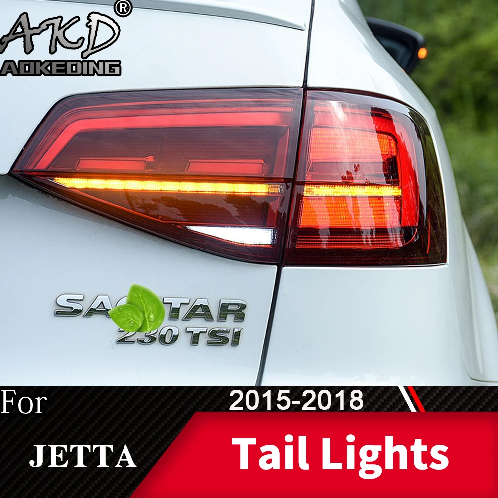Lâmpada de cauda para vw jetta 2015-2018 jetta mk6 led luzes traseiras luzes de nevoeiro luzes diurnas drl tuning carros acessórios