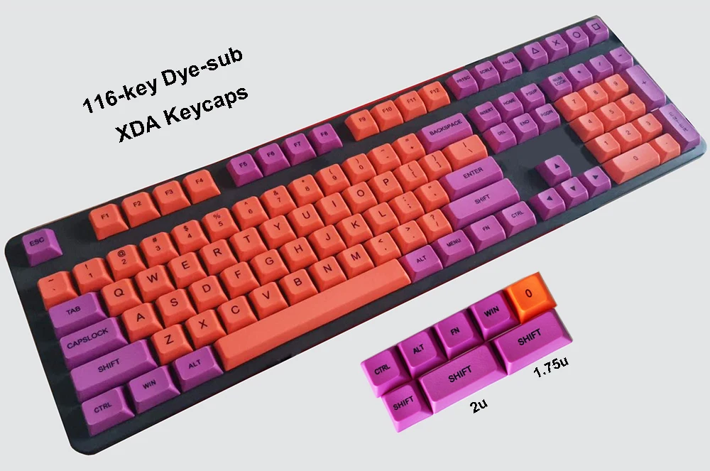 Колпачки для клавиш Dragonfruit XDA PBT колпачки с краской переключателей Cherry MX 61 64 84 96 108